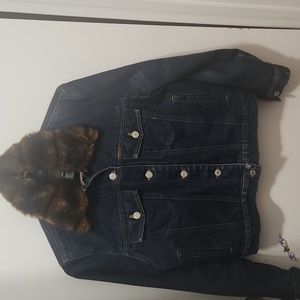 Lauren Ralph Lauren Jean Company Denim jacket with  faux fur collar